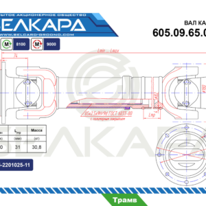 Карданный вал 605.09.65.000-02